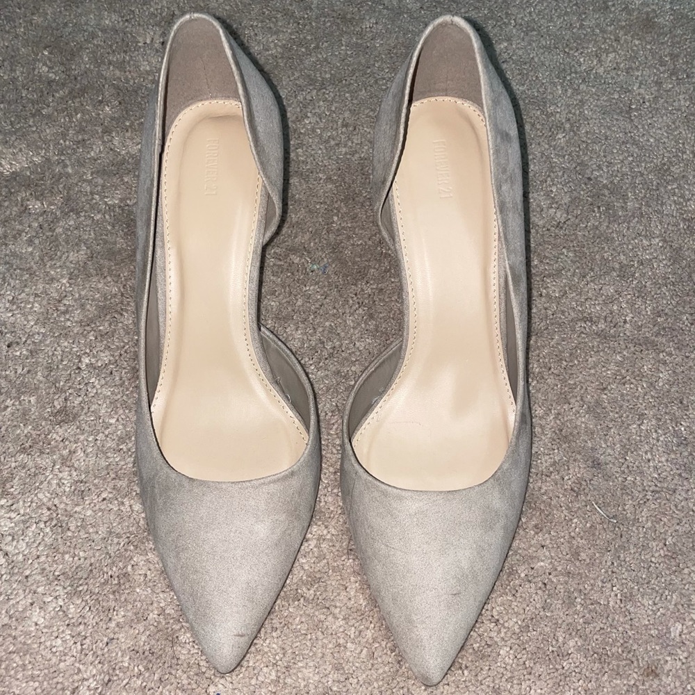 Forever 21 Nude Suede Heel